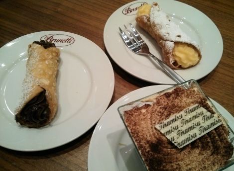 cannoli and tiramisu