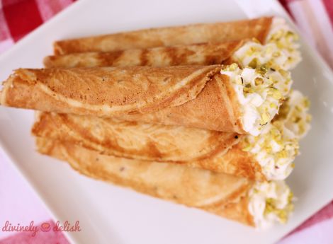 Cardamom Krumkake with Rose Cream