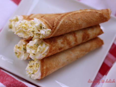 Cardamom Krumkake with Rose Cream