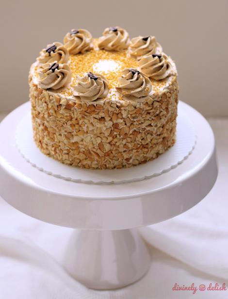 Almond Cashew Sans Rival with Kahlua Coffee Buttercream