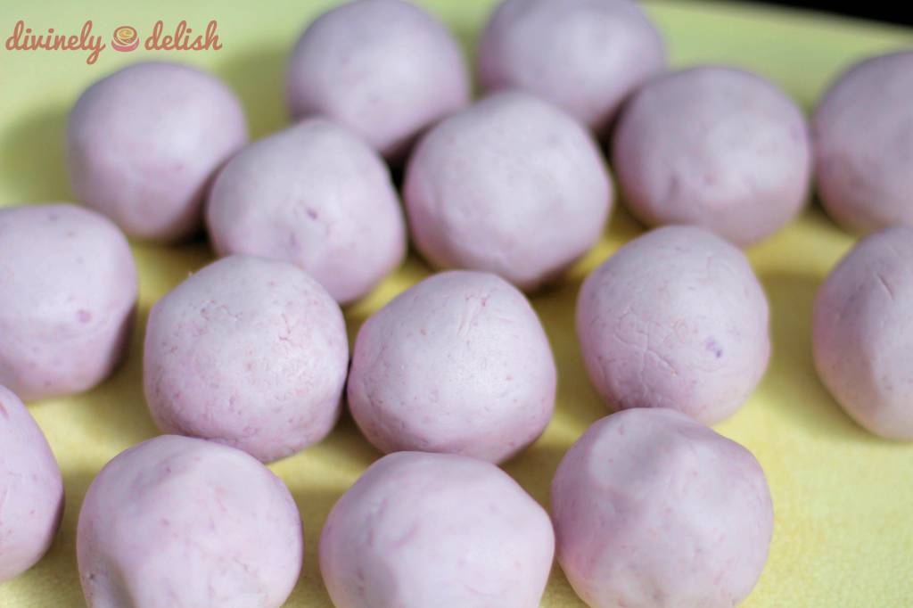 Dough for making Purple Sweet Potato Angku Kuih