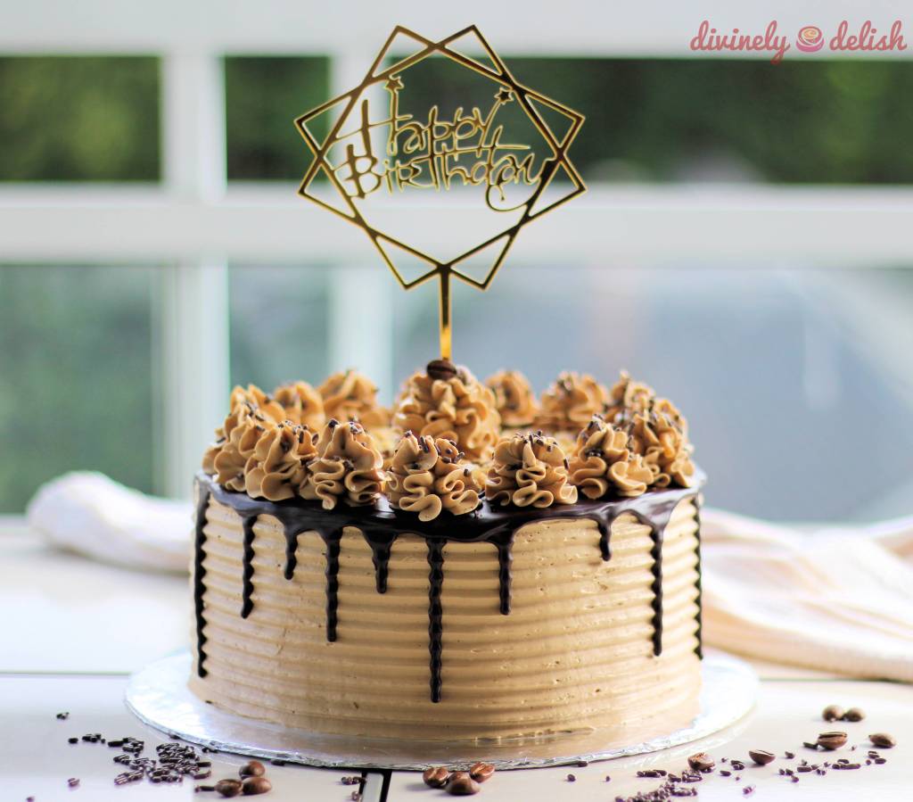 Coffee Walnut Birthday Cake with Kahlua Buttercream Coffee Walnut Birthday Cake with Kahlua Buttercream