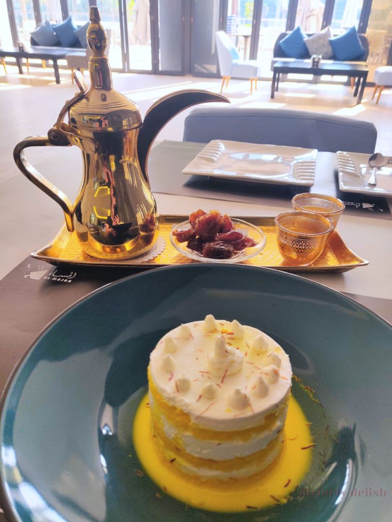 Saffron Cake and Saudi coffee Saffron Cake and Saudi coffee