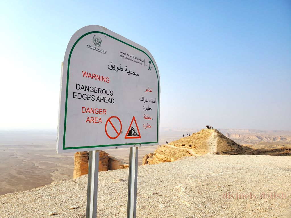 Warning sign at Edge of the World