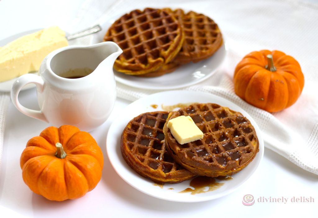 Pumpkin Mochi Waffles