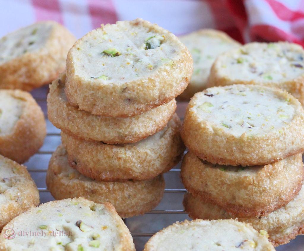 Orange Cardamom Pistachio Cookies